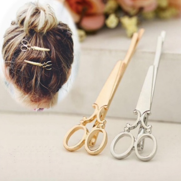 (Set of 2) Stylish Scissors Hair Clip Pin - Picture 2 of 4